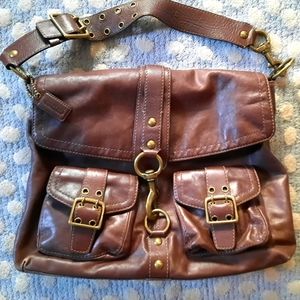 Coach Brooklyn Legacy Brown genuine leather B06K-7466